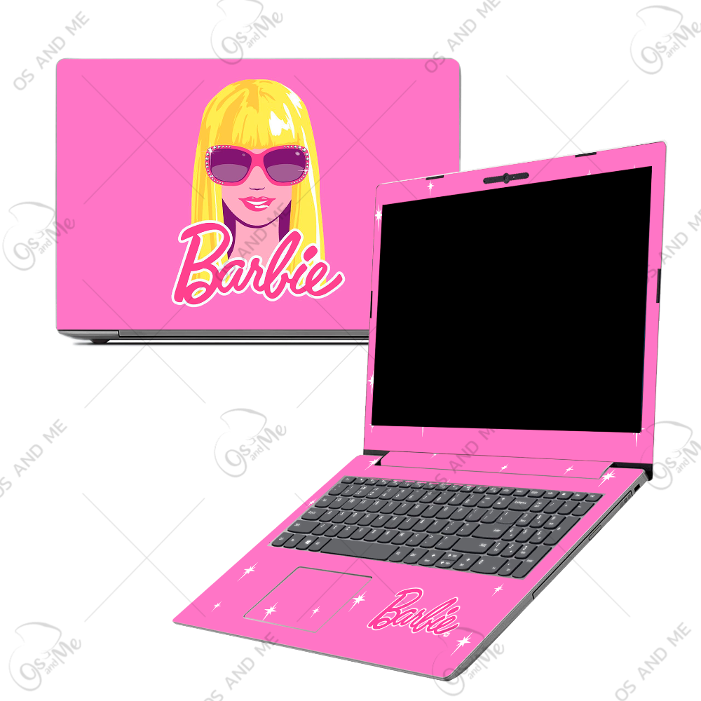 Skin laptop Barbie con lentes