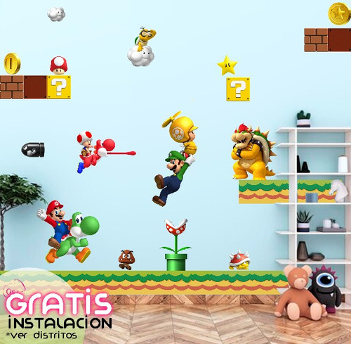 Vinilo Infantil Mario Bros | Os and Me