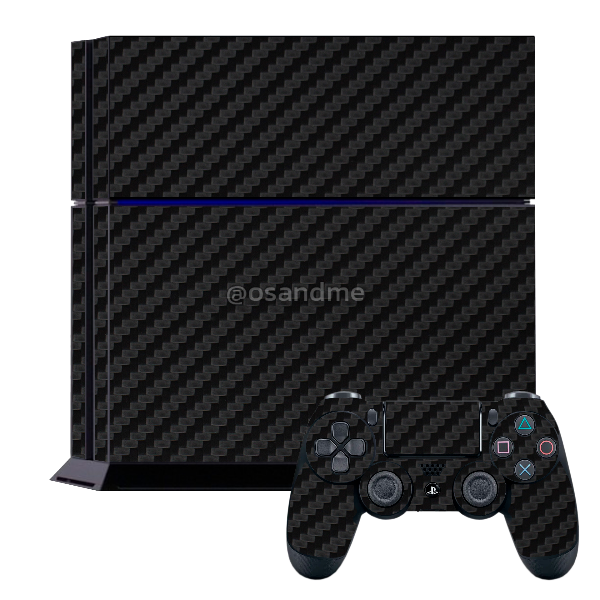 Skin Playstation 4 (Ps4) Fibra Carbono negro
