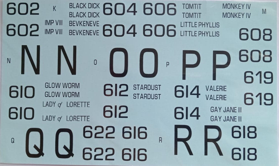 MAV Decals, SAAF Sabre F-86 Korea - Names & Numbers, MAV480129B, 1/48 Scale