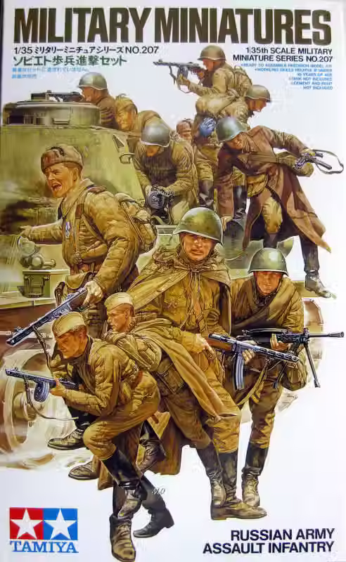 Tamiya Models, Military Miniatures Russian Army Assault Infantry (12 figures), T