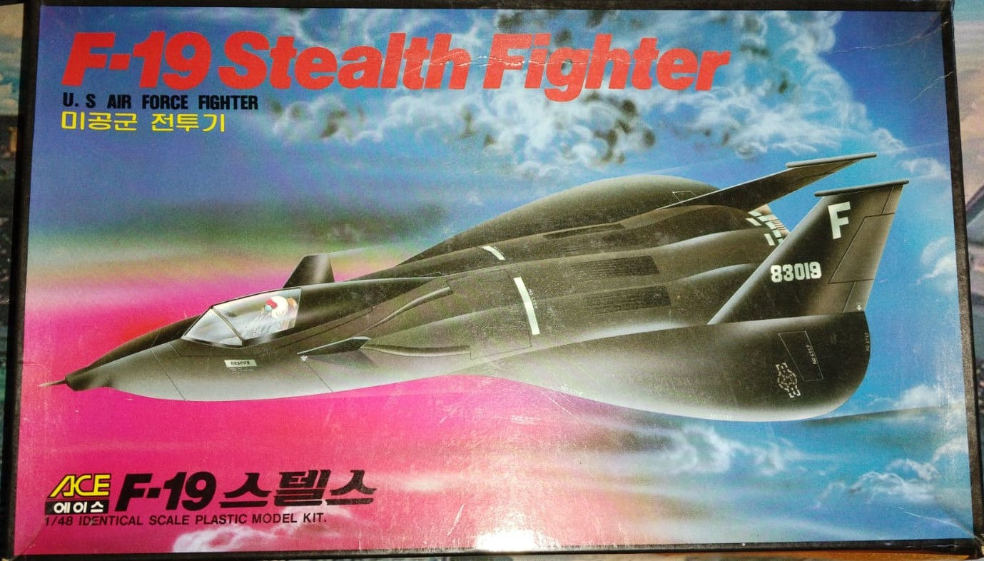 ACE Models, F-19 Stealth Fighter U.S. Air Force Fighter, ACE2000. 1/48 Scale