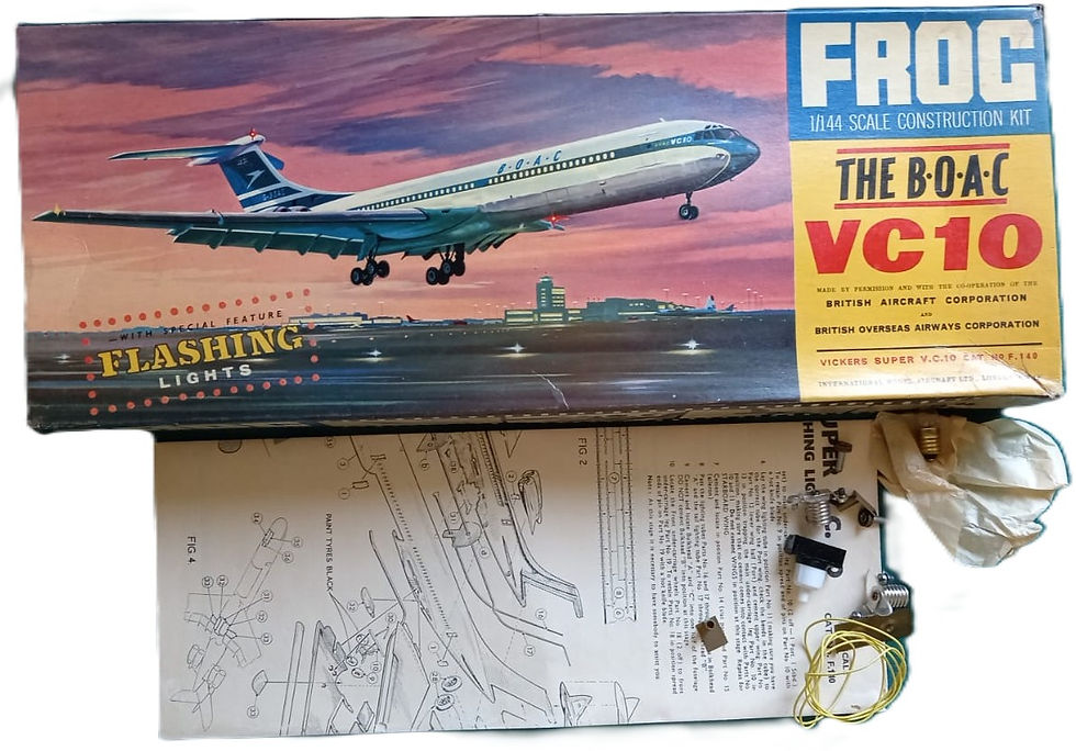 Thumbnail: Frog Model, The B.O.A.C VC 10 with flashing lights, Rare Model,  F 140, 1/144 Sc