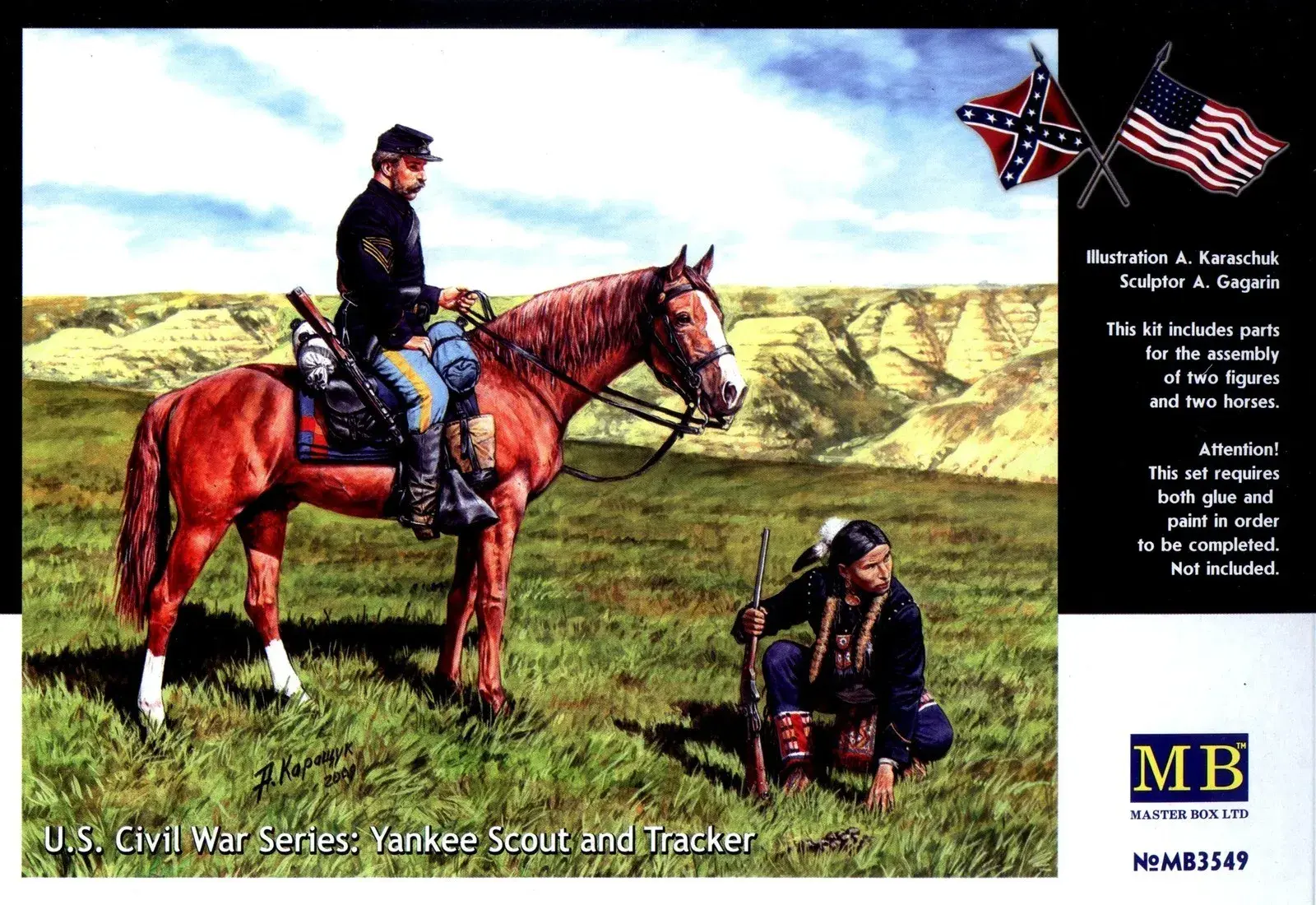 Master Box, Yankee Scout and Tracker U.S. Civil War Series:  1/35 Scale MB3549