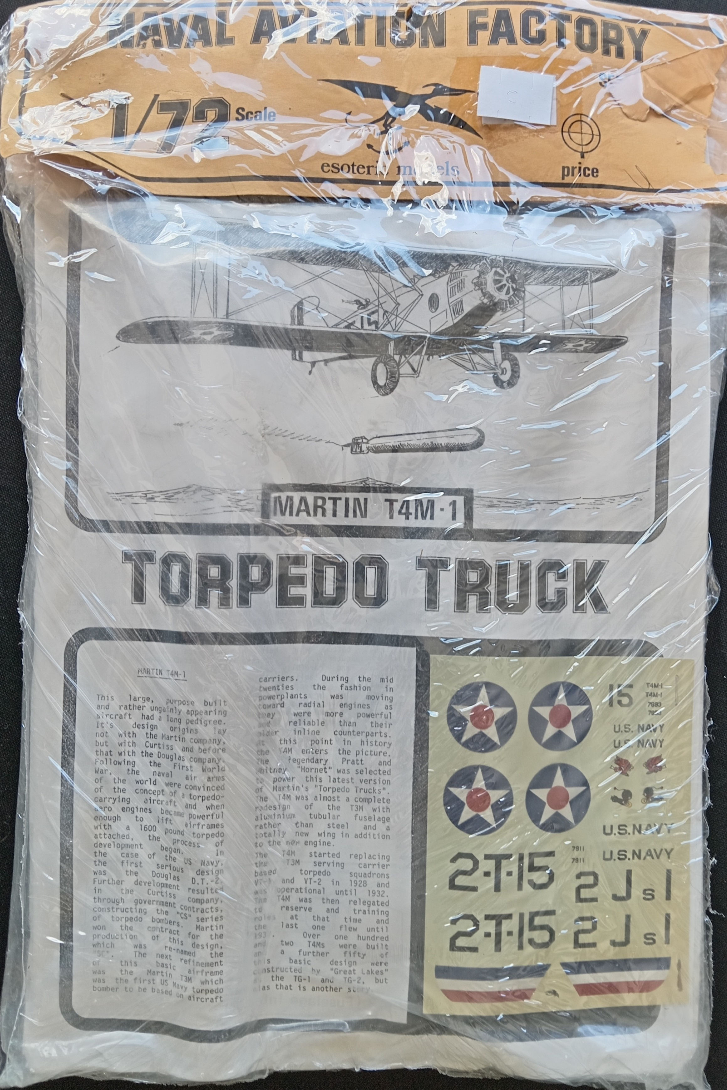 Naval Aviation Factory, Esoteric NAF-1 Martin T4M-1 Torpedo Truck Vacform Model