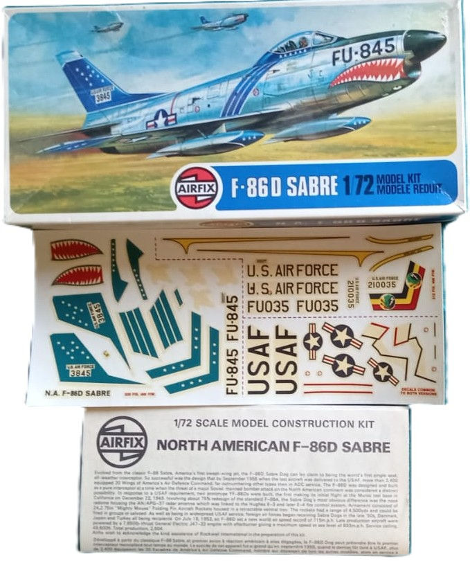 Thumbnail: Airfix Model, North American F-86D Sabre, A 02061-1, Series 2,  1/72 Scale,