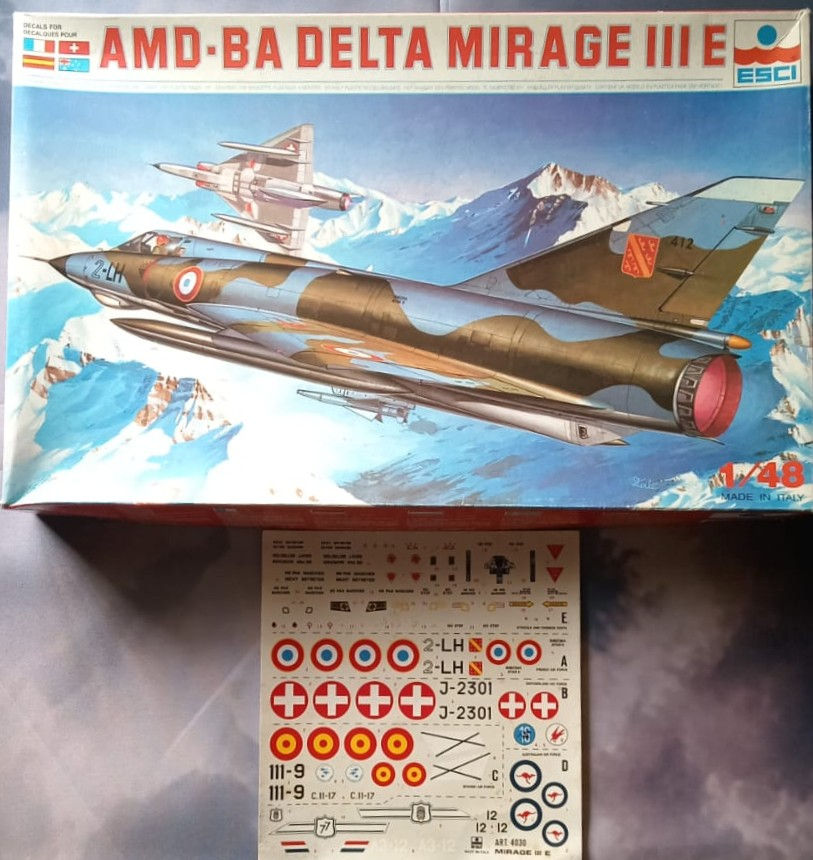 Thumbnail: ESCI Models, AMD-BA Delta Mirage III E, ESCI 4030, 1/48 Scale