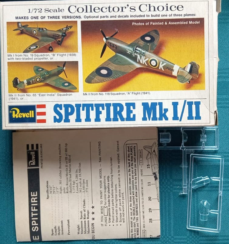 Thumbnail: Revell Models, Spitfire Mk I/II Collector's Choice, Rev H-77, 1/72 Scale,