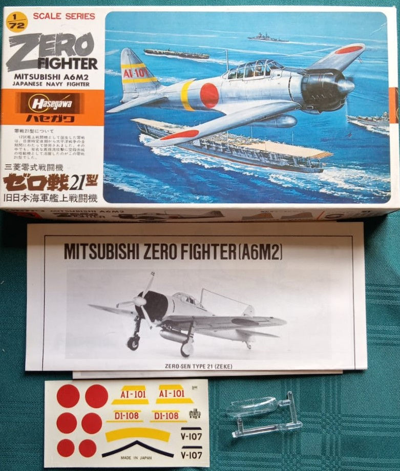 Thumbnail: Hasegawa Models, Zero Fighter Mitsubishi A6M2 Type 21 Japanese Navy Fighter, A3,