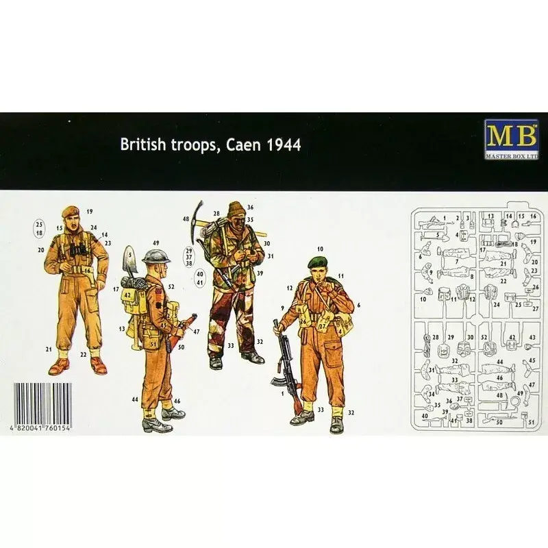 Thumbnail: Master Box Ltd Models, British Troops, Caen, 1944 No. MB3512 | 1:35