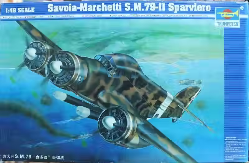 Trumpeter Models,Savoia-Marchetti SM.79-II Sparviero, TRUMP02817, 1/48 Scale
