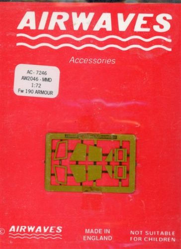 Airwaves Accessories, Focke-Wulf Fw-190 Armour,  No. AC72-46, 1:72 Scale