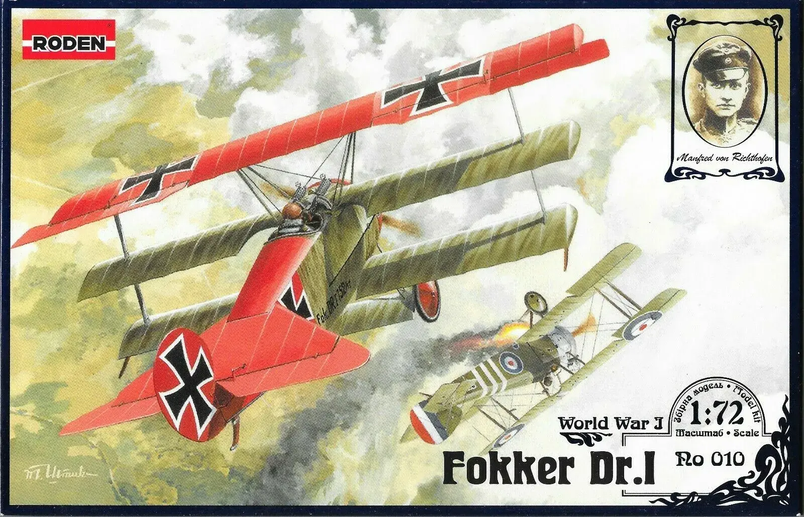 Roden, WWI German Fokker DR.I Airplane Model Kit