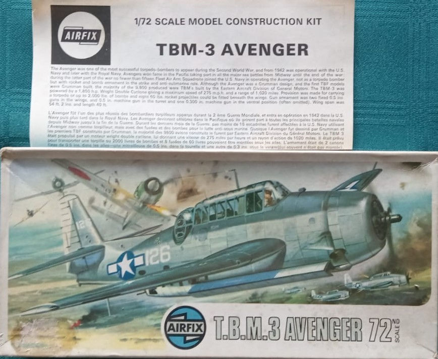 Thumbnail: Airfix Model, T.B.M.-3 Avenger, Series 2, Vintage 1973, A 02017-4, 1/72 Scale,