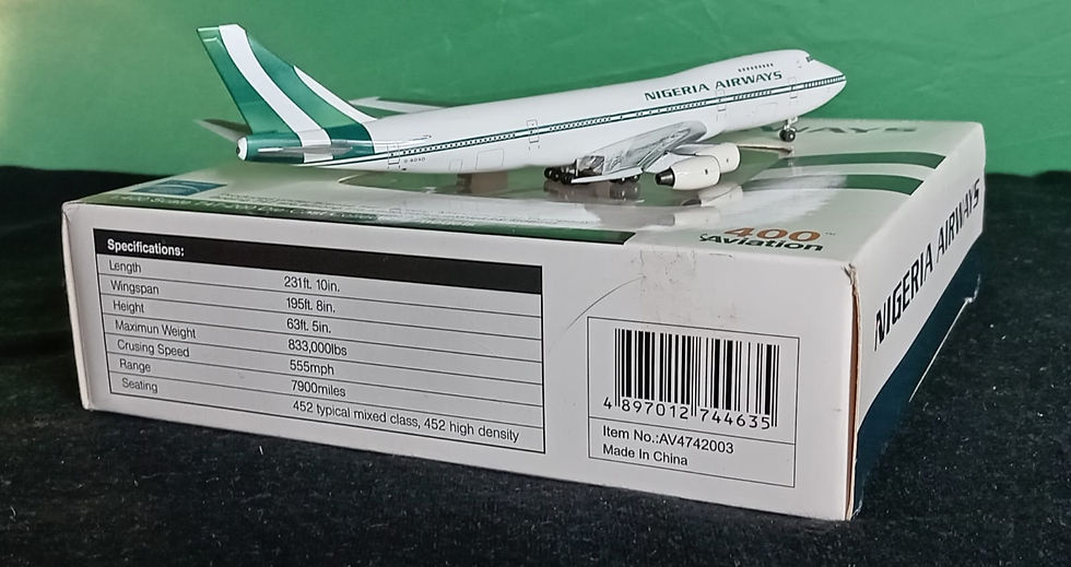 Thumbnail: Aviation 400 Models, Nigeria Airways Boeing 747-200 G-BDXO Rare Limited Edition