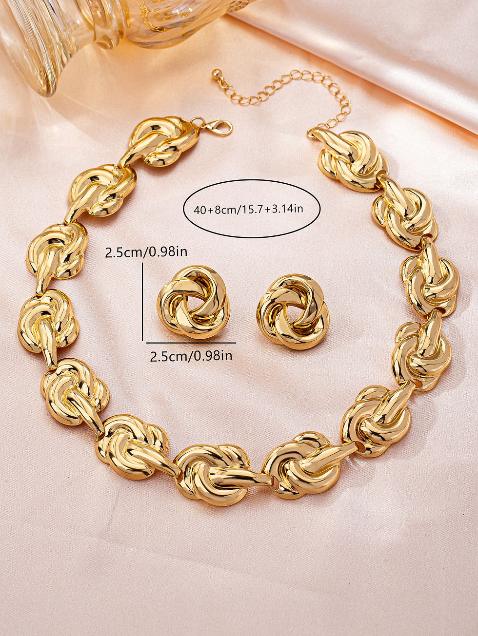 Thumbnail: Elegant and Versatile Summer Luxury High-End Women's Metal Jewelry Set