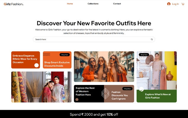 Girl’s Fashion Ecommerce Template