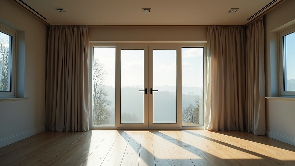 High angle view of sealed windows and doors enhancing moisture control