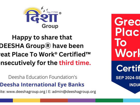 Deesha Education Foundation Earns Great Place to Work® Certification for the Third Time!