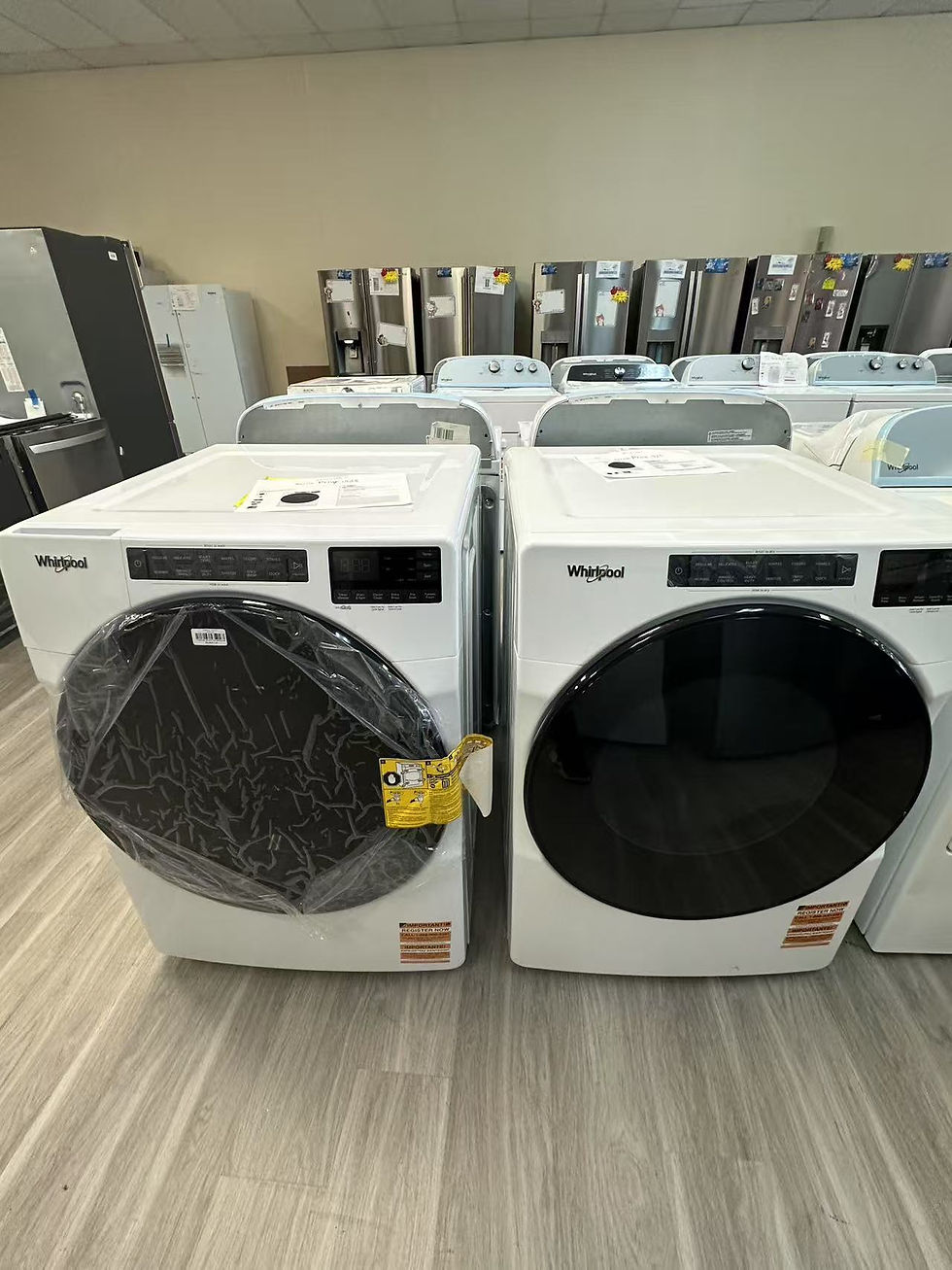 WHIRLPOOL WASHER AND DRYER SET WFW6605MW