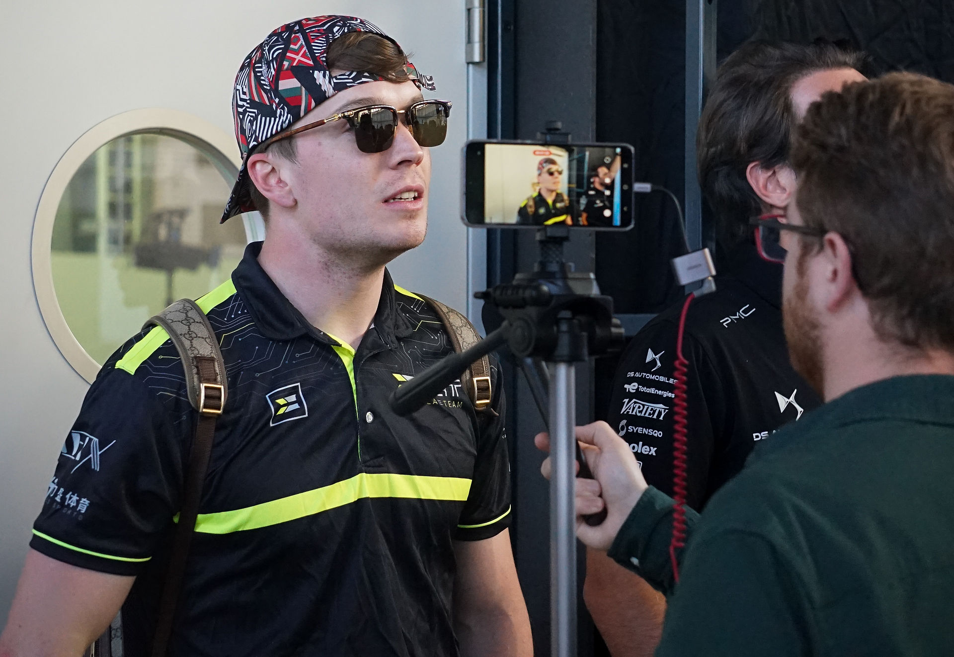 Dan Ticktum being interviewed