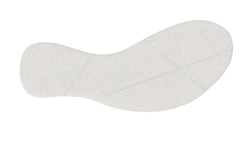 Flexxform Cas bench from a top view to show abstract stitching