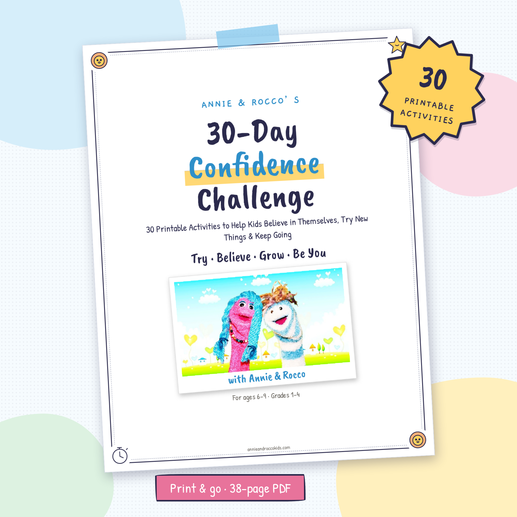 Annie & Rocco's 30-Day Confidence Challenge for Ages 6-9