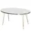 縮圖：Oval Coffee Table with Metal Gold Leg