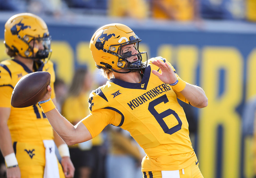 West Virginia quarterback Garrett Greene