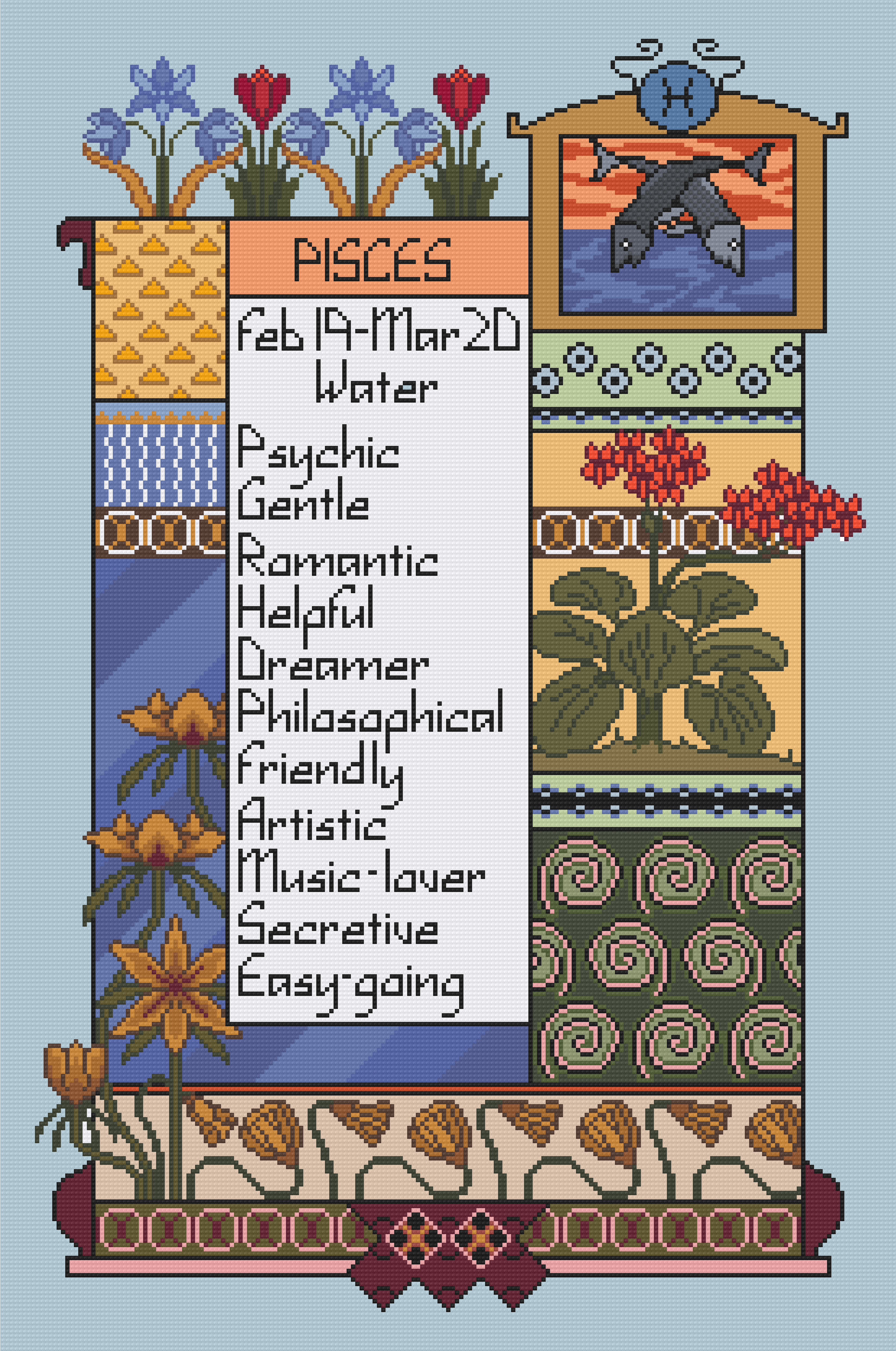 Pisces Panel By Annette Swartzmiller