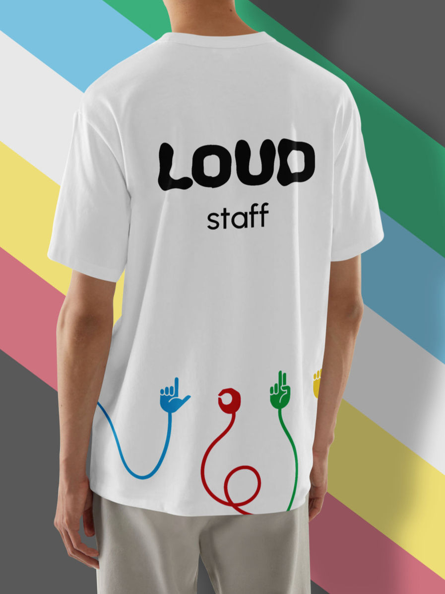 MIDORI design studio_ LOUD-t-shirt design back side