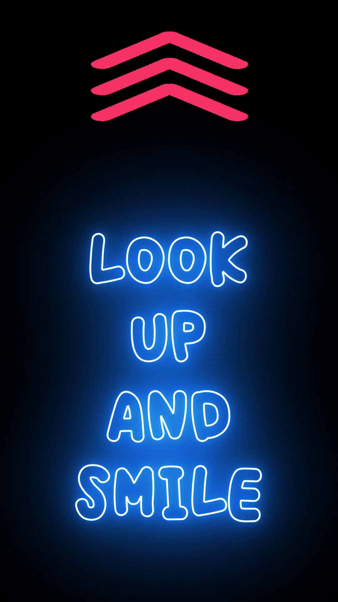 Look up and smile chevron arrow