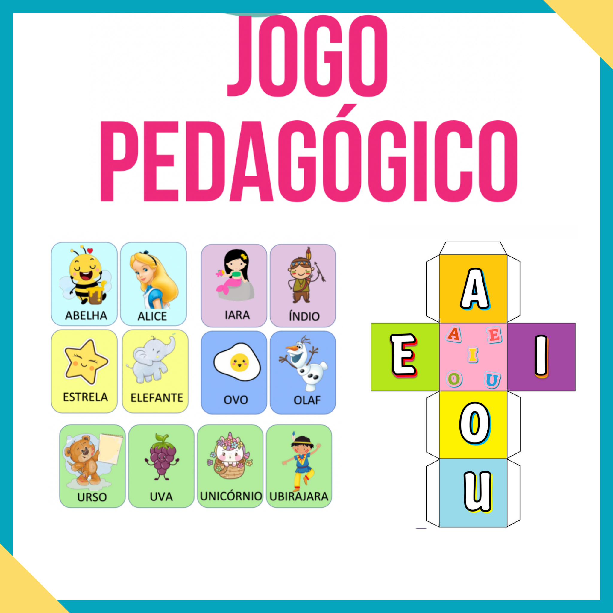 DADO + FICHAS DAS VOGAIS