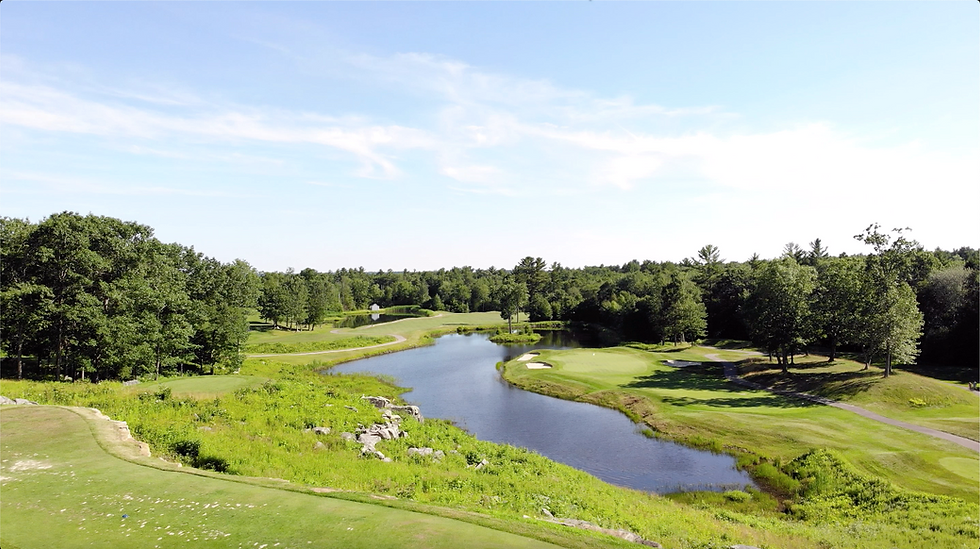 The signature par 3 8th hole at the Ledges Golf Club in York, Maine