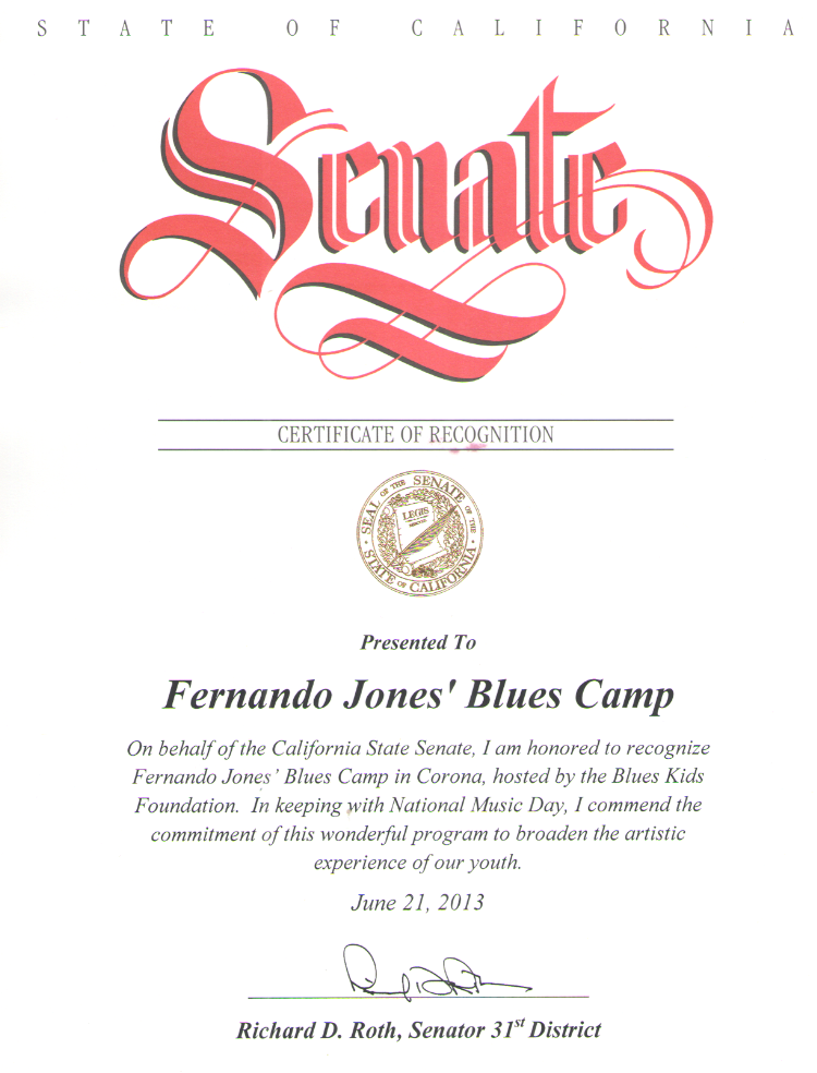 Senate Proclamation: BluesKids.com