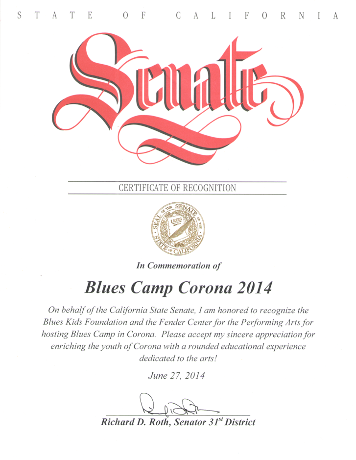 Senate Proclamation: BluesKids.com