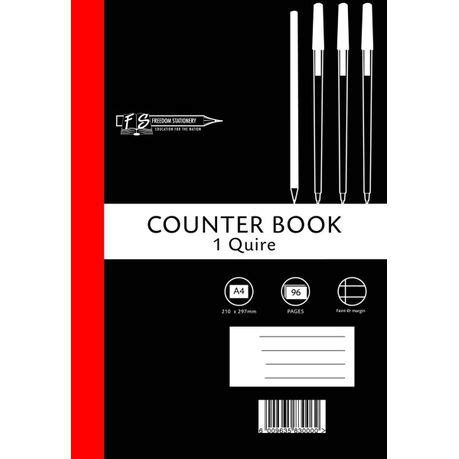 1 QUIRE / 96 PAGES A4 COUNTER BOOKS  1021