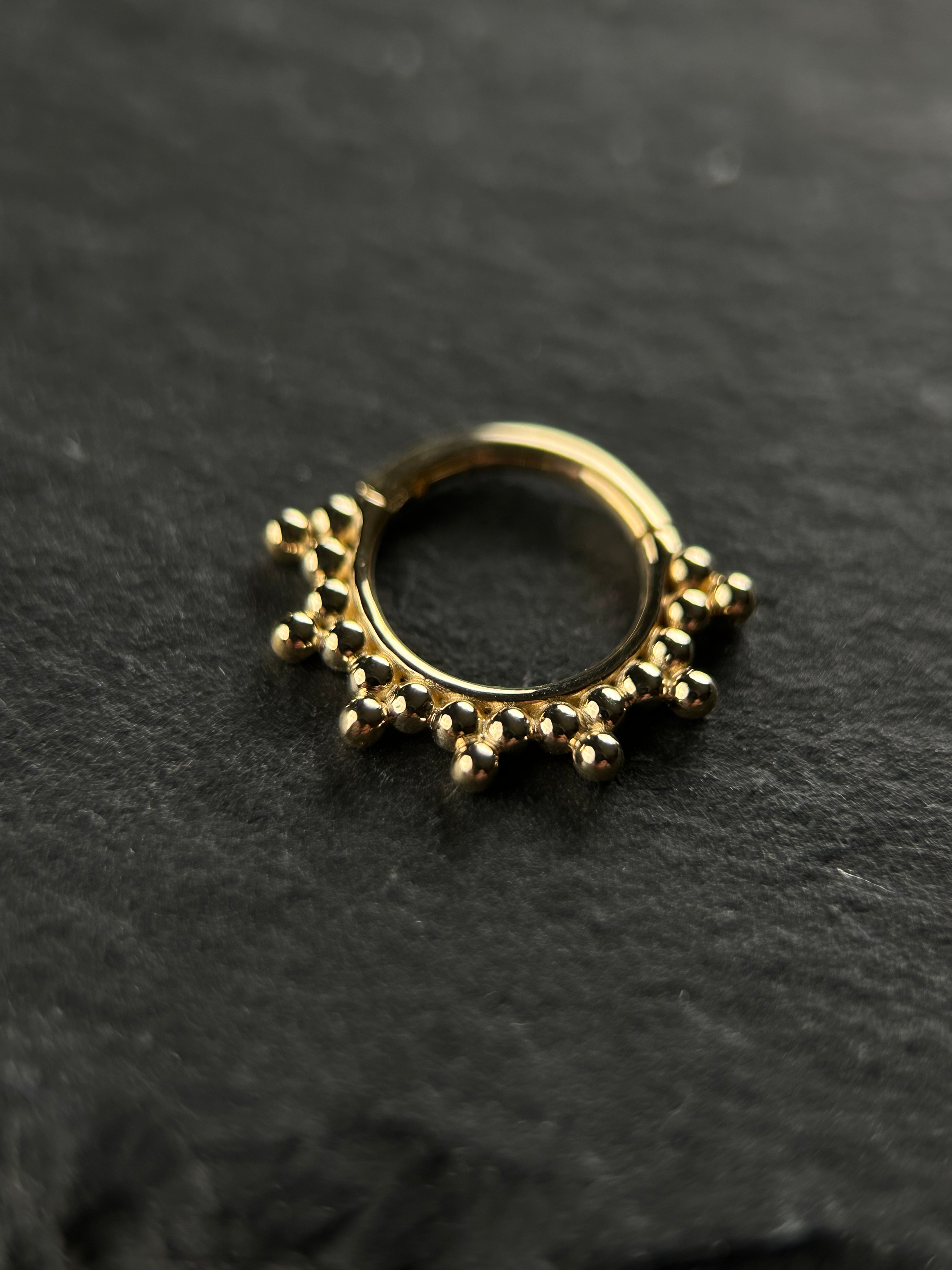 Tish Lyon 14ct 'Tribal' Beaded Ring