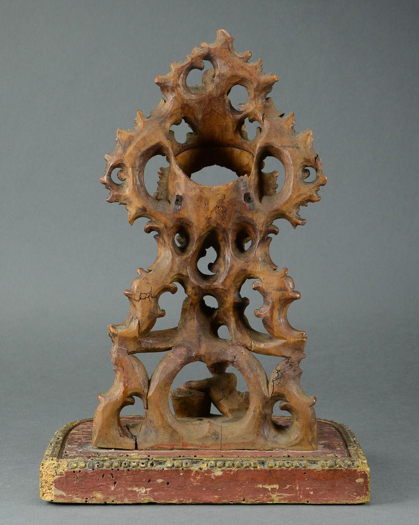 Thumbnail: European Carved Wood Pocket Watch Holder (Porte Montre)
