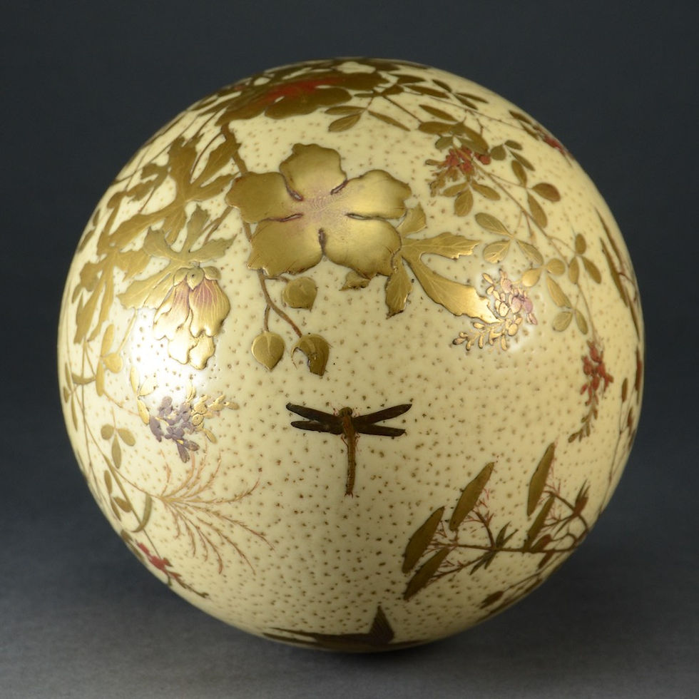Thumbnail: Japanese Gilt Lacquer Ostrich Egg