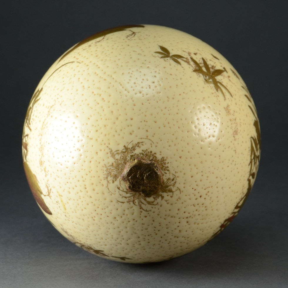 Thumbnail: Japanese Gilt Lacquer Ostrich Egg