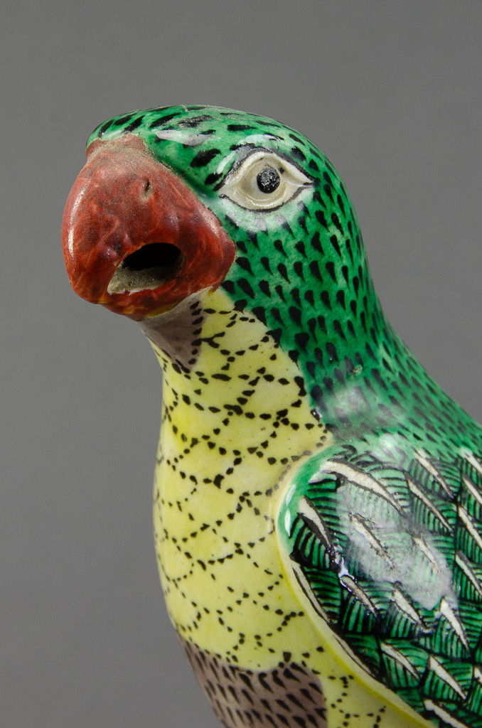 Thumbnail: Pair of Chinese Export Porcelain Famille Verte Parrots