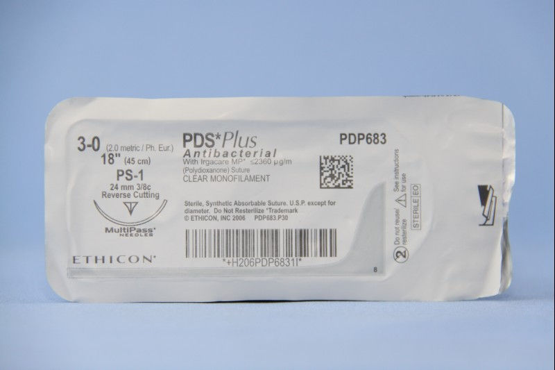 SUTURE, PDS MONO CLR 3-0 18" SA PS-1(12/BX)