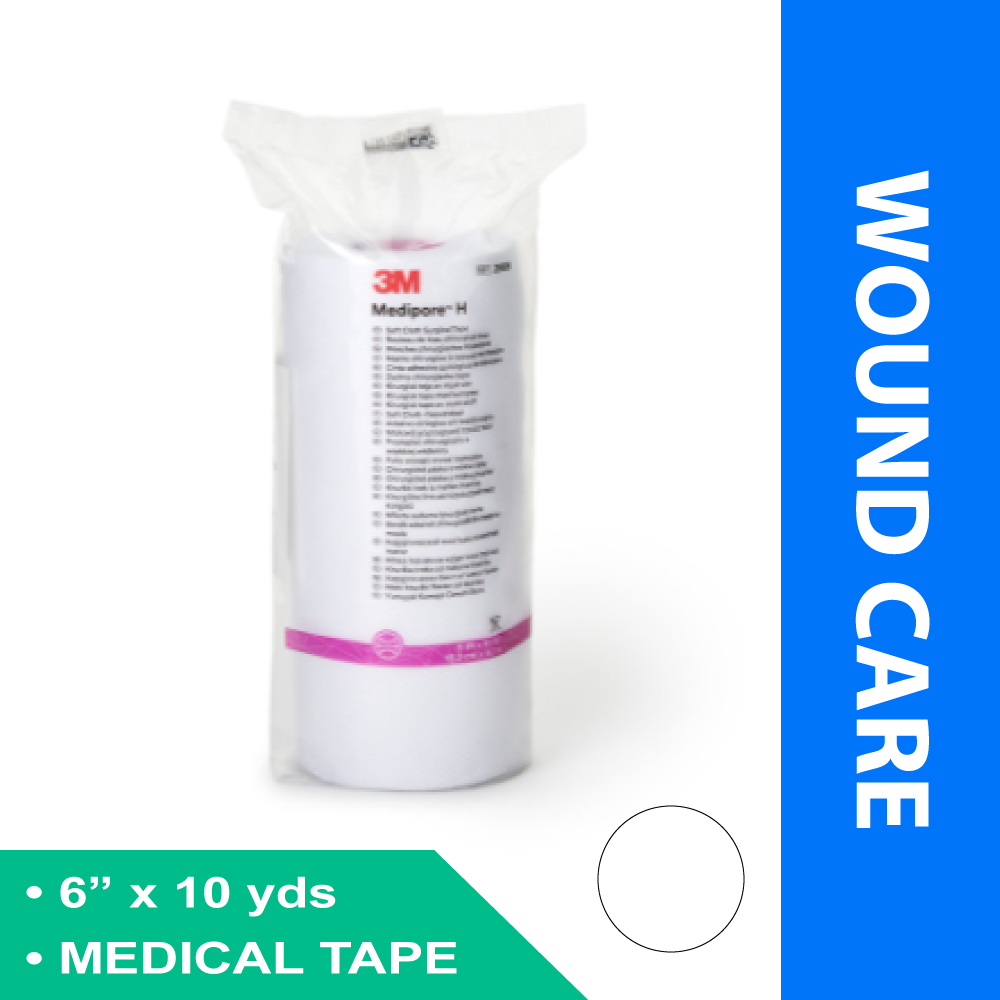 PERFORATED MEDICAL TAPE 3M™ H WHITE 6 INCH X 10 YARD SOFT CLOTH NONSTERILE