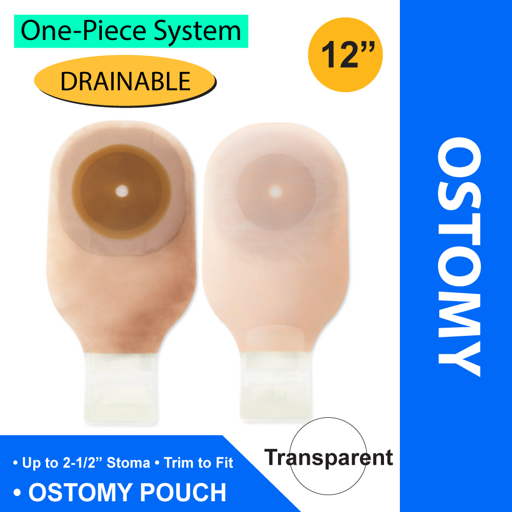 POUCH, DRN PREM FLEXTEND W/TAPE 2 1/2" TRANSP (10/BX)