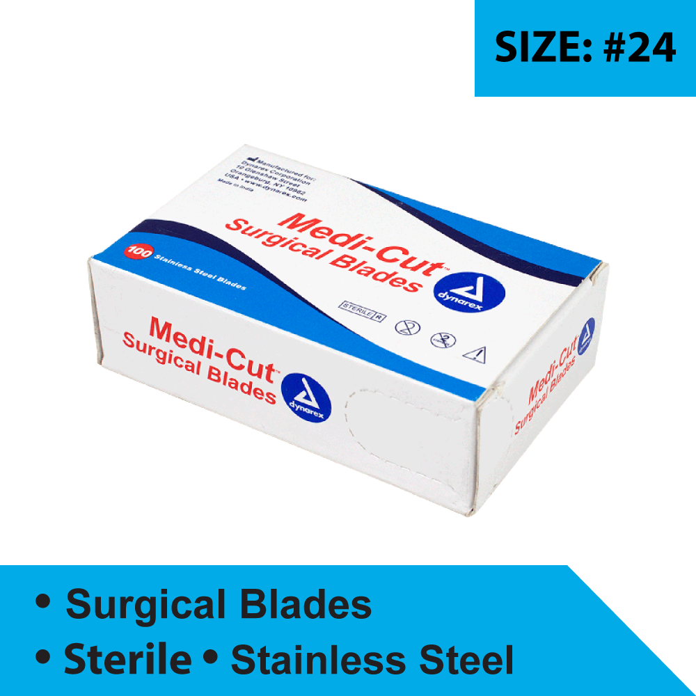 MEDICUT BLADES, #24, 100/BX