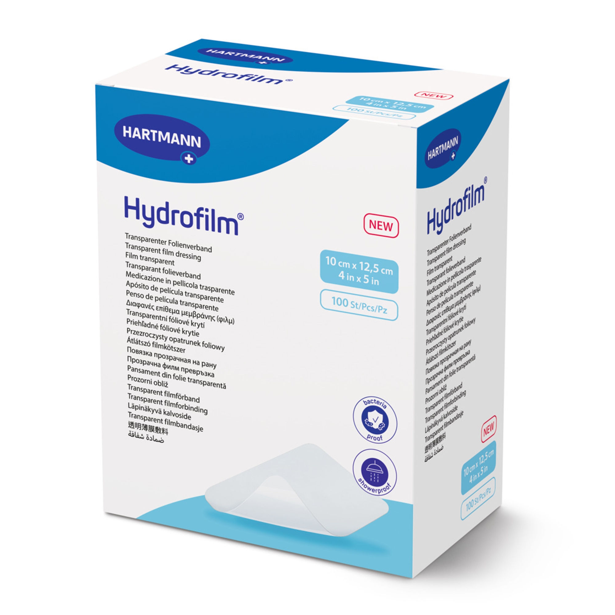 DRESSING, WOUND HYDROFILM ADH TRNSPRNT 4"X5" (10/BX)
