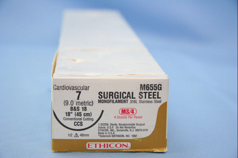 SUTURE, STEEL MONO 7 18" CCS (12/BX)