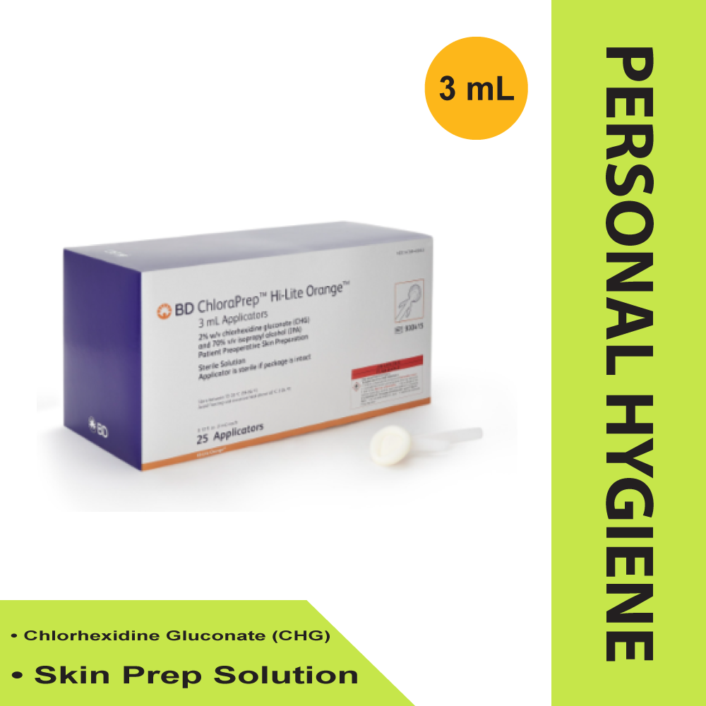 APPLICATOR, CHLORAPREP HI-LITENEW LABEL ORG 3ML (25/CT)