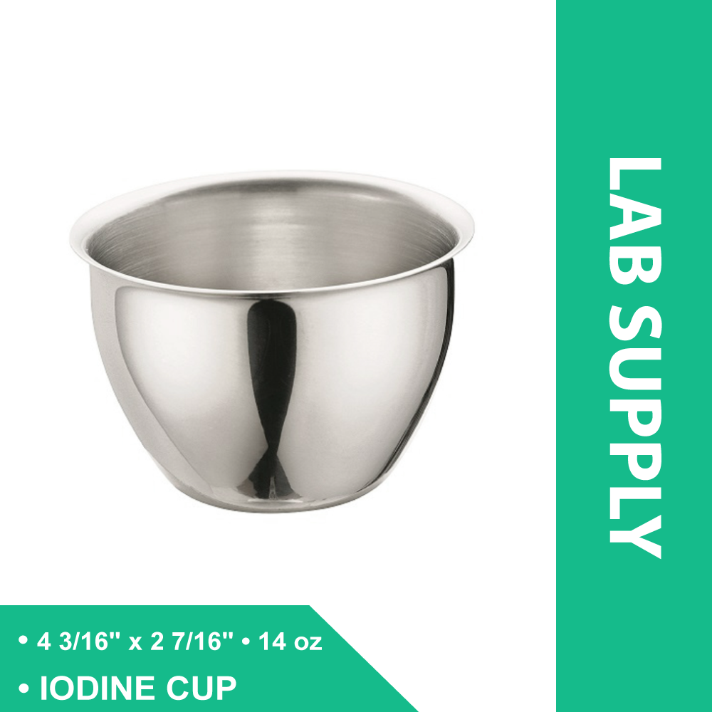 SS IODINE CUP, 14 OZ